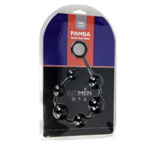 10-68.png Catena Palle anali 40 cm con 6 balls nero silicone diamtro max 3,8 cm