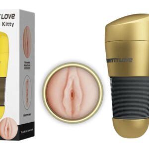 Pretty Love Kitty Vagina Masturbatore Realistico Uomo realistico oro morbido