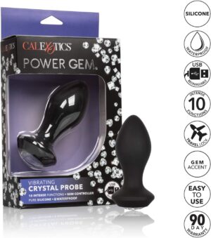 710x7pZWx3L._AC_SL1500_ Power gem plug anale vibro 10,75 cm motore in punta nero ricaricabile silicone