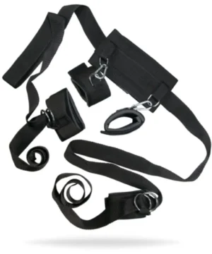 00-bondage (1) Kit Bondage Collare Manette Polsi Caviglie Cinghie Regolabili BDSM Bad Kitty
