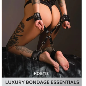 TABOOM Hogtie BDSM 4 Moschettoni Pelle Vegan Nero 27 cm Luxury Bondage