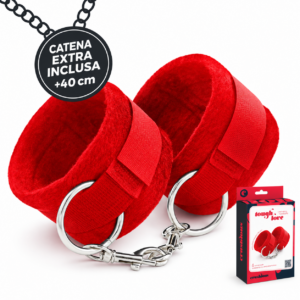 Manette sexy +40 cm di catena donna regolabili rossevbondage fetish BDSM bondage