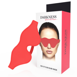 Darkness Red Eye Mask Maschera Occhi Rossa Regolabile PVC BDSM bondage
