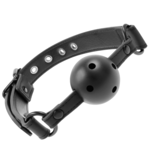 Morso BDSM Ball Gag Traspirante Nero Palla Forata Regolabile Fetish Unisex - ErosDom Sexy Shop Morso BDSM Ball Gag Traspirante Nero Palla Forata Regolabile Fetish Unisex