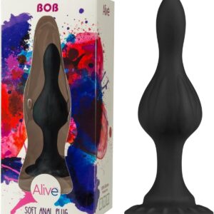 Plug anale Alive BOB Soft S 10,8 cm Ø 3,1 cm silicone nero