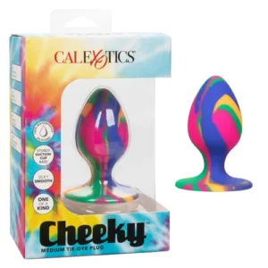 Plug anale Cheeky Rainbow Medium silicone multicolore ventosa sex toy CalExotics - ErosDom Sexy Shop