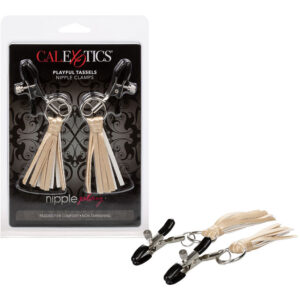 CalExotics Playful Tassels Gold Pinze Capezzoli Regolabili BDSM Nipple Clamps