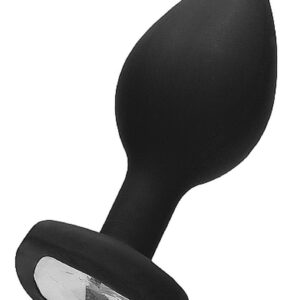 Plug anale Ouch Diamond Heart Large in silicone con base cuore