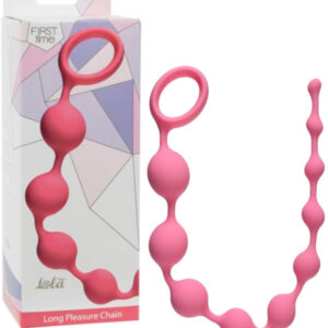 Perline anali Lola Games Long Pleasure Chain Pink 35 cm Ø 2,6 cm silicone