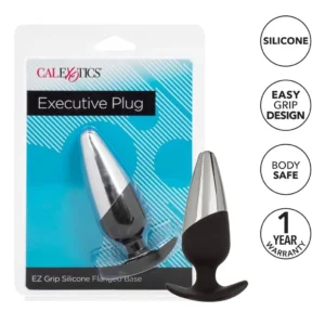 Plug Anale CalExotics Executive 11,5 cm Silicone e Metallo Nero