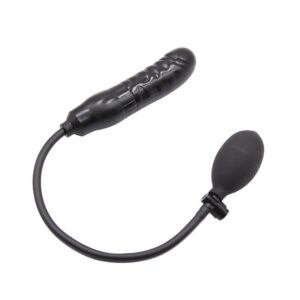 ÖHMAMA! Plug Anale Gonfiabile Nero 15,4 cm con Pompetta Manuale BDSM