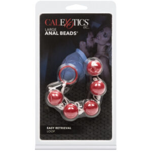 Perline Anali CalExotics Large Anal Beads 5 Sfere Blu con Loop