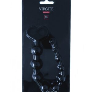Perline Anali Virgite E3 33,5 cm Silicone Nero 10 Sfere Graduate