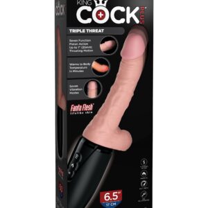 Dildo Automatico Pipedream King Cock Plus 17 cm Thrusting Vibrante Riscaldante