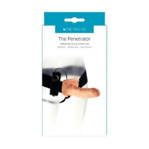 Strap-On Vibrante Me You Us The Penetrator 15 cm Flesh con Dildo Solido e Harness Elastico