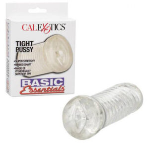 Masturbatore CalExotics Basic Essentials Tight Pussy 8,3 cm Trasparente con Canale Rigato