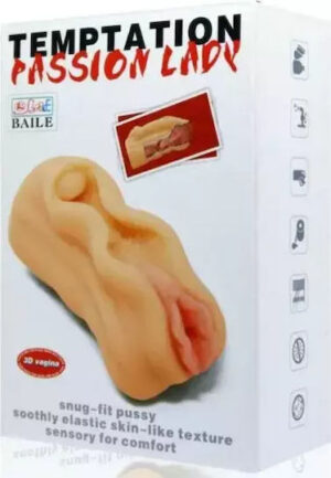 Masturbatore Uomo Baile Temptation Passion Lady 3D Flesh Morbido con Texture Interna, Manuale
